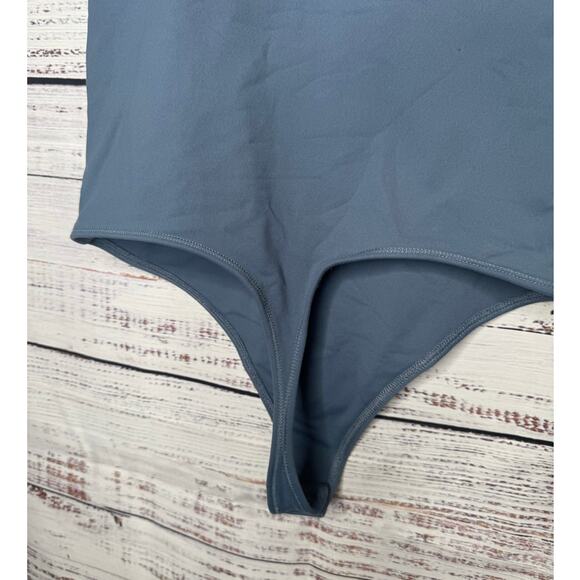 Abercrombie & Fitch a&f blue Sleeveless Tank Soft af Collection Bodysuit Size S - Picture 4 of 5